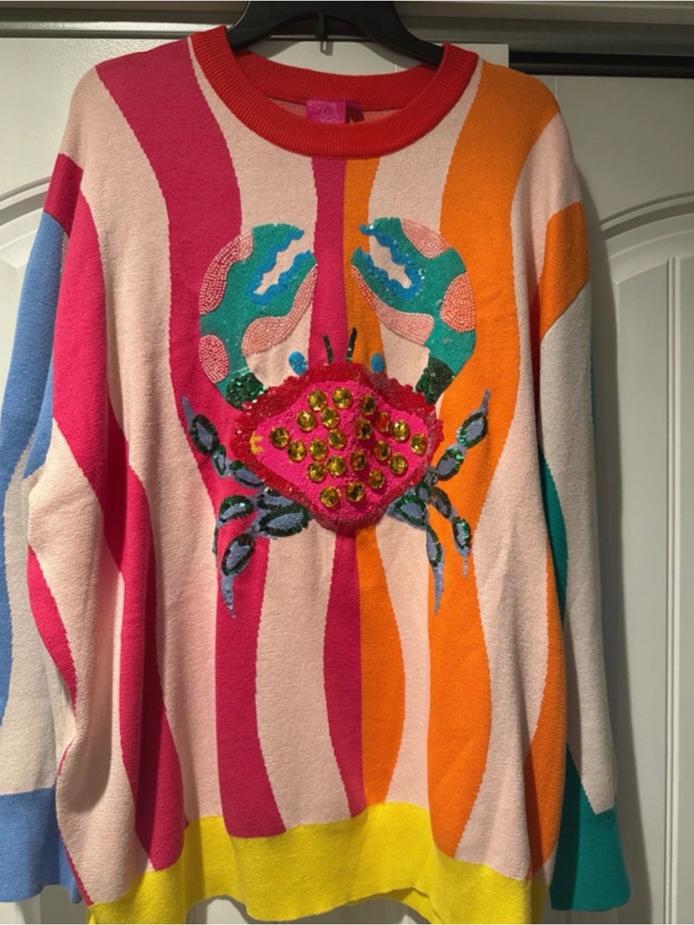 Queen of sparkles crab sweater